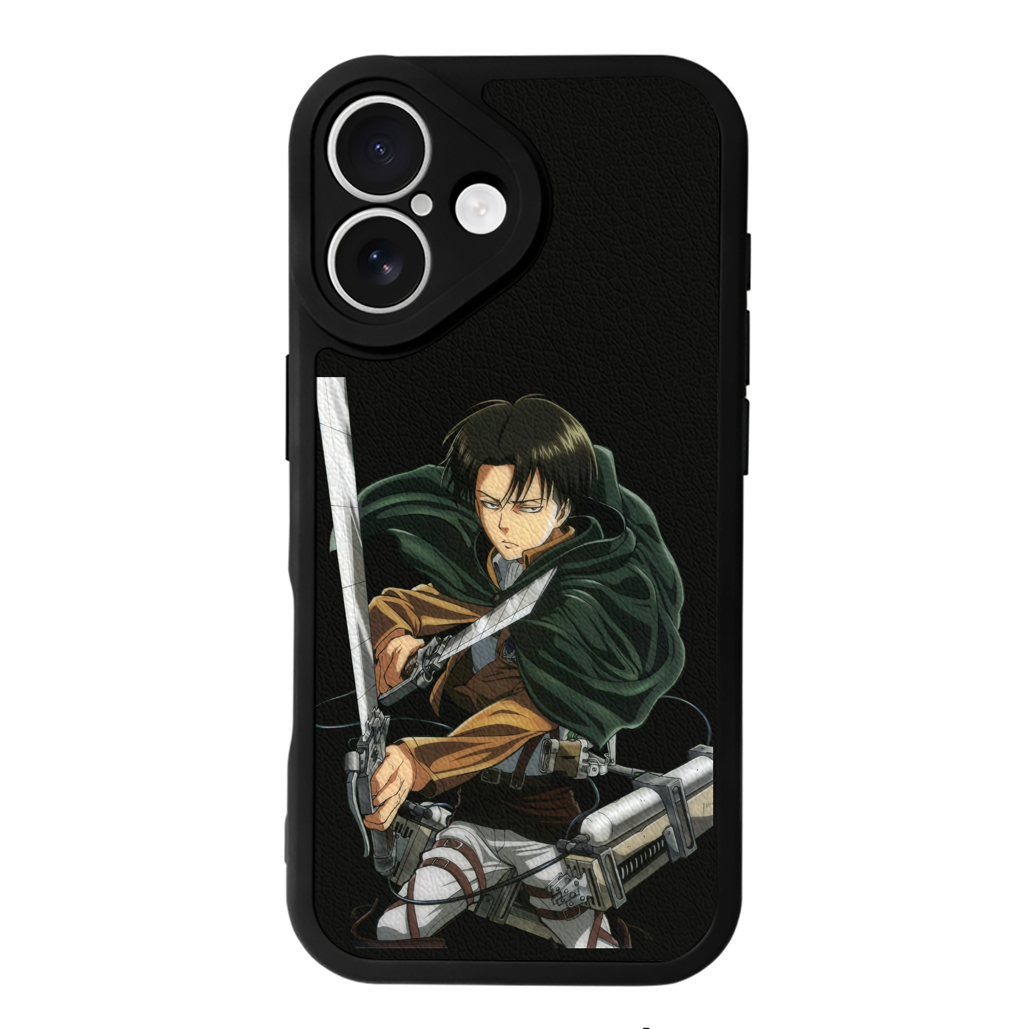 （画像用） 進撃の巨人 リヴァイ·アッカーマン Attack on Titan Levi Ackerman 【iPhone 16シリーズ対応】シリコンスマホケース（レザー調） 材質：シリコン